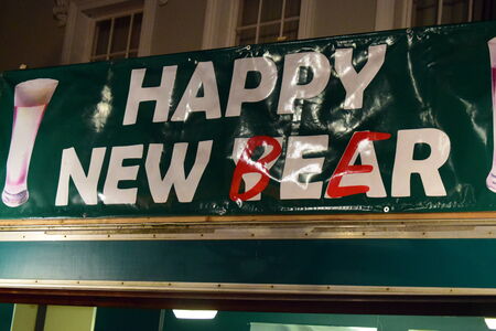 Happy new beer/ year signのeditorial素材