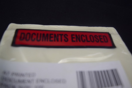 the pack for documents, documents enclosedの写真素材