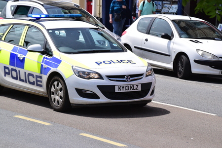 Police carのeditorial素材