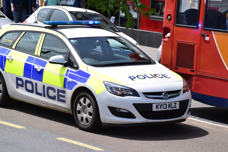 Police carのeditorial素材