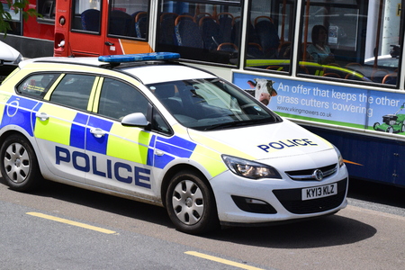 Police carのeditorial素材
