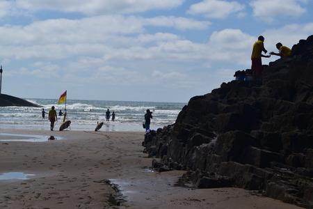 RNLI Lifeguards on duty at Bude
