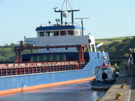Cargo ship in Bideford, Devon