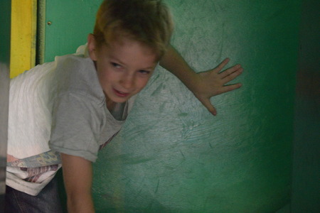 playing in the play areaの写真素材