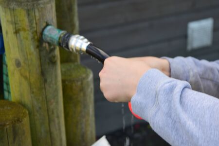 Young boys Have water fight with water bombs