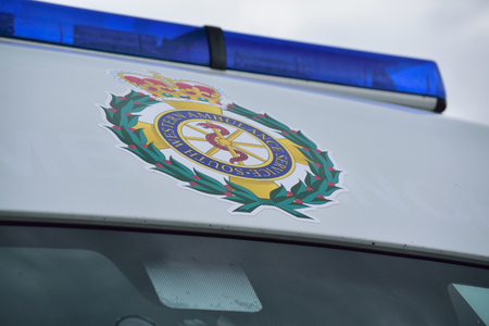 Close up of an Ambulanceのeditorial素材
