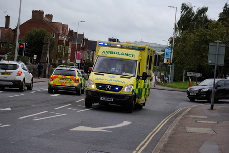 Ambulance on Blue lightsのeditorial素材