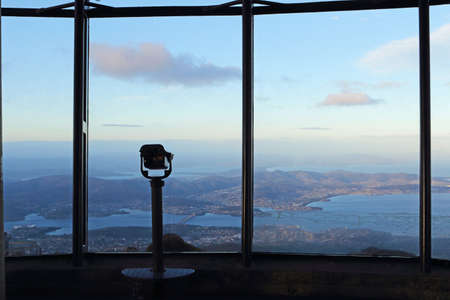A view from Mount Wellington shelter, Hobart, Tasmaniaの写真素材