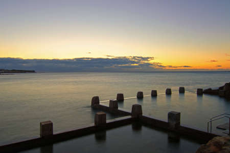 A dawn time at Coogee rock pool, Sydney, Australiaの写真素材