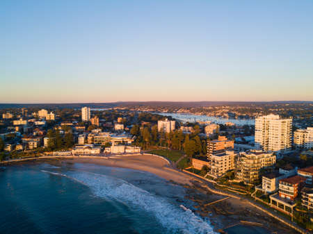 Aerial view from Cronulla Beachの写真素材