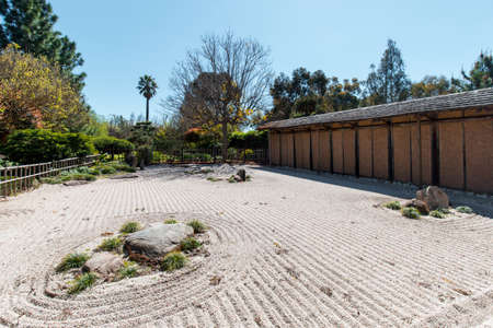 Zen garden inside the Himeji Garden, Adelaide.の写真素材