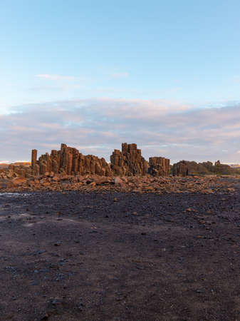 Rock columns at Bombo Quarry, NSWの写真素材