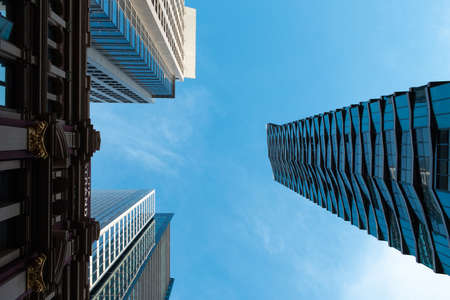 Sydney, Australia - November 1, 2018: Sydney Skyscrapers view from below at George St.のeditorial素材