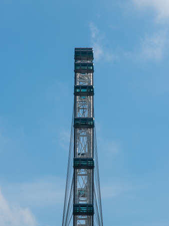 Singapore - December 4, 2018: Singapore Flyer view with blue sky.のeditorial素材