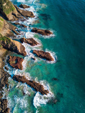 Cathedral rocks in Kiama coastline. NSW, Australia.
