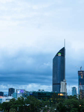 Brisbane, Australia - January 25, 2020: Cbus Super Tower at Brisbane CBD.