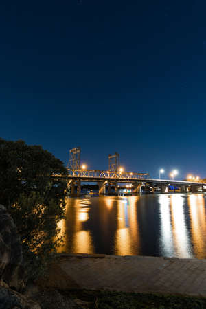 Ryde bridge view at night, Sydney, Australia.の写真素材