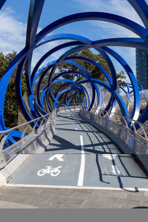 Sydney, Australia - September 5, 2020: A newly built Lachlan Bridge at North Ryde.