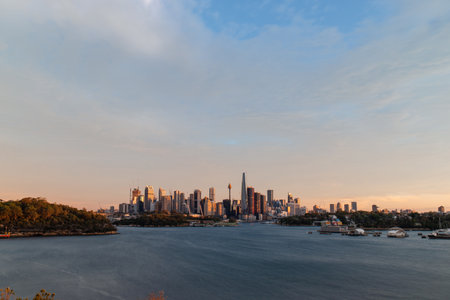 Sydney, Australia - December 22, 2020: Sunny summer view over Sydney CBD skyline.のeditorial素材