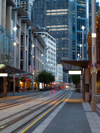 Sydney, Australia - February 4, 2021: Buildings view around George Street at the CBD.のeditorial素材