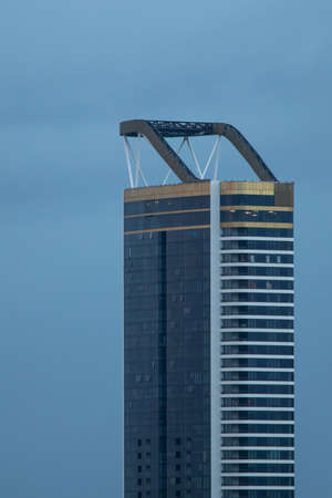 Sydney, Australia - June 20, 2021: Tall apartment building in Rhodes.