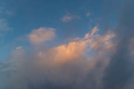 Dramatic clouds on a blue sky.の写真素材