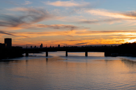 Sunset view from Parramatta River, Sydney, Australia.
