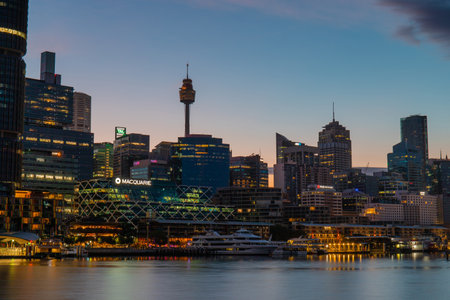 Sydney, Australia - November 7, 2021: Sydney CBD skyline view at dawn.のeditorial素材