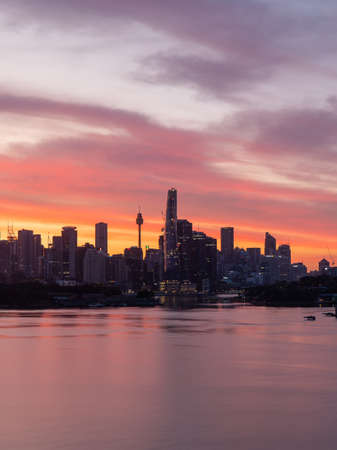 Sydney, Australia - December 18, 2021: Beautiful dawn view of Sydney skyline.のeditorial素材