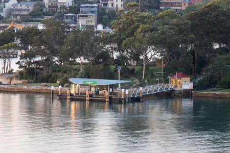 Sydney, Australia - December 18, 2021: Empty ferry wharf at Birchgrove.のeditorial素材