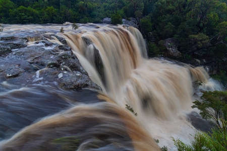 Madden Falls after heavy rain, Sydney, Australia.の写真素材