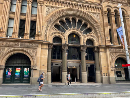 Sydney, Australia - January 9, 2022: Exterior view of Queen Victoria Building during the day.のeditorial素材