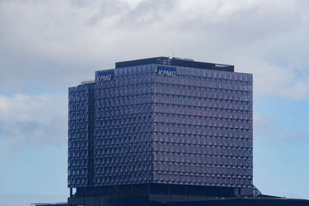 Melbourne, Australia - April 1, 2022: Exterior view of KPMG building during the day.のeditorial素材