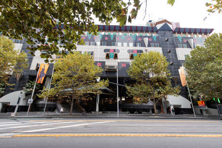 Melbourne, Australia - April 3, 2022: Exterior view of Building 8 at RMIT campus.のeditorial素材