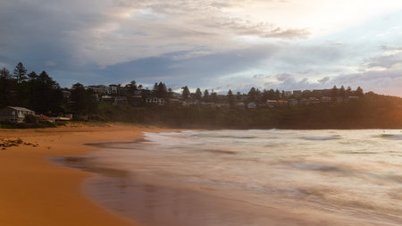 Morning view of Bilgola Beach, Sydney, Australia.の写真素材