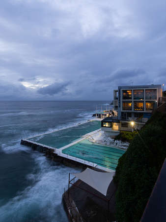 Sydney, Australia - February 27, 2022: Dawn view of Bondi Icerbergs pool.のeditorial素材