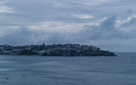Sydney, Australia - February 27, 2022: North Bondi view with overcast sky.のeditorial素材