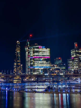 Sydney, Australia - June 8, 2022: Crown Tower and International Towers at Barangaroo.のeditorial素材