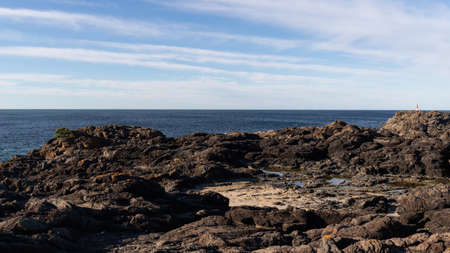 Rock formation on the ocean shore.の写真素材