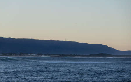 Hill and sea view with clear sky.の写真素材