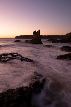 Morning view of Cathedral rocks, Kiama, Australia.の写真素材