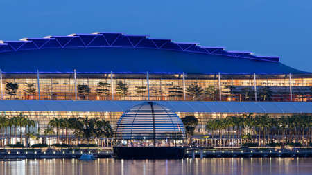 Singapore - May 22, 2022: Apple Store at Marina Bay Sands waterfront.のeditorial素材