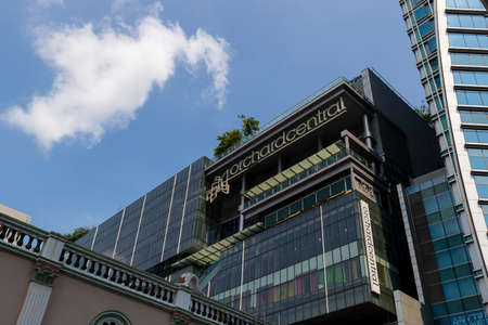 Singapore - May 23, 2022: Glass facade of Orchard Central mall.のeditorial素材