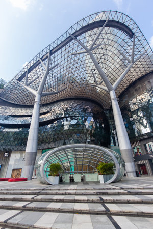 Singapore - May 24, 2022: Entrance view of ION Orchard shopping mall.のeditorial素材