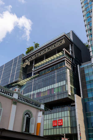 Singapore - May 23, 2022: Glass facade of Orchard Central mall.のeditorial素材