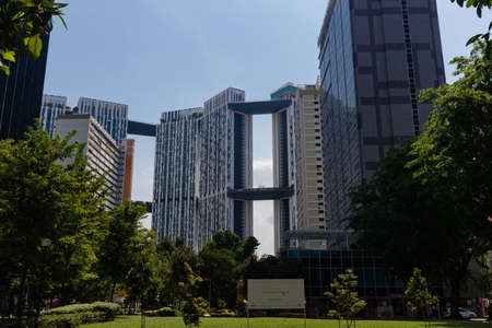 Singapore - May 24, 2022: Apartment buildings around Tanjong Pagar area.のeditorial素材