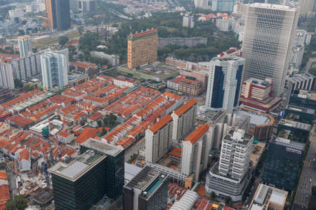 Singapore - May 20, 2022: Residential houses and apartments view from above.のeditorial素材