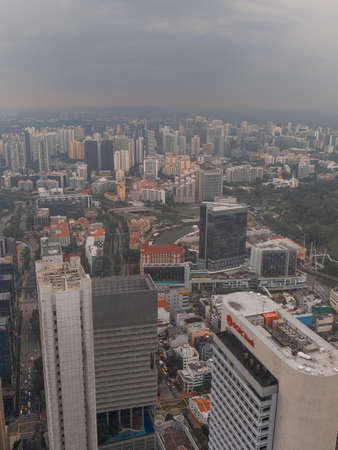 Singapore - May 20, 2022: Singapore skyline view from above.のeditorial素材