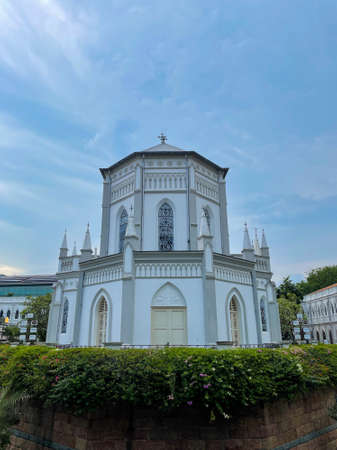 Singapore - May 21, 2022: Building of Chijmes during the day.のeditorial素材