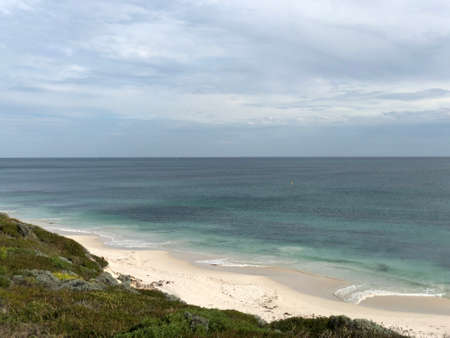 Summer Indian ocean and australian bush. Perth, WA